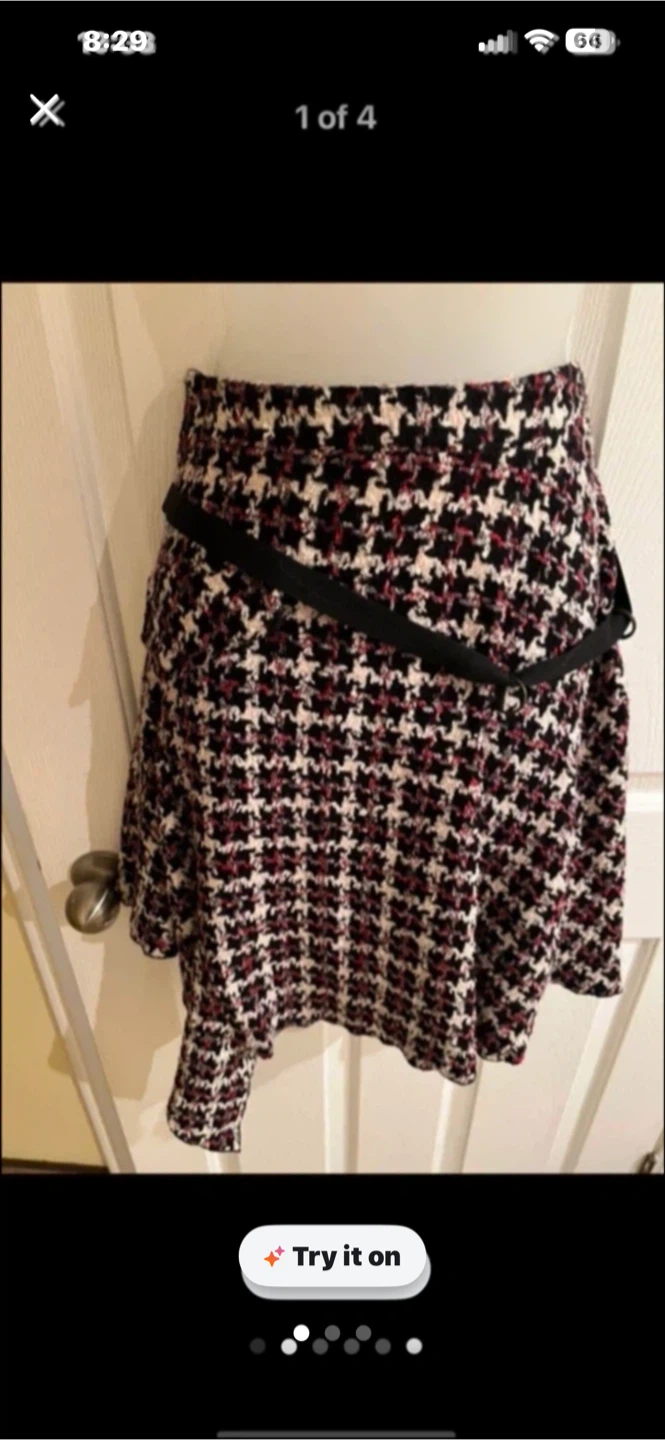 Toupy Paris Houndstooth Skirt