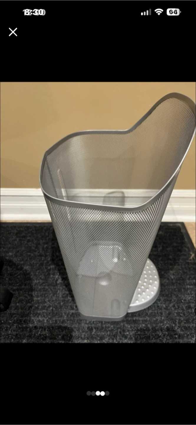 Silver Mesh Waste Basket