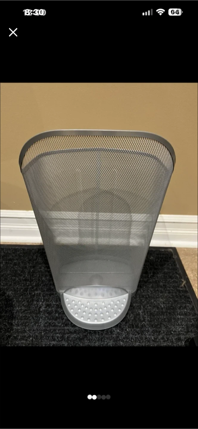 Silver Mesh Waste Basket - photo 2