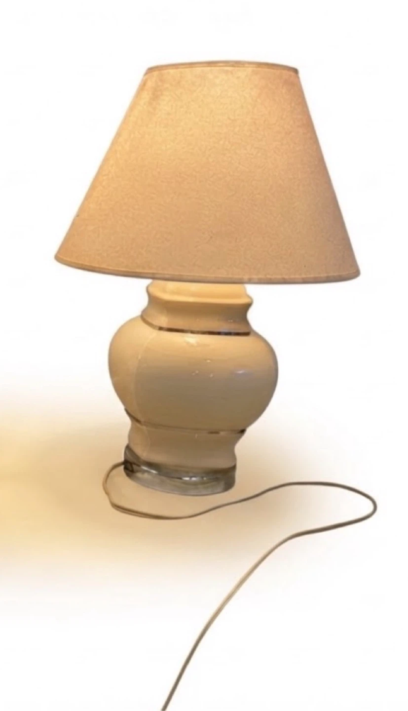 Vintage Postmodern Glossy Ceramic Table Lamps - Pair - photo 4