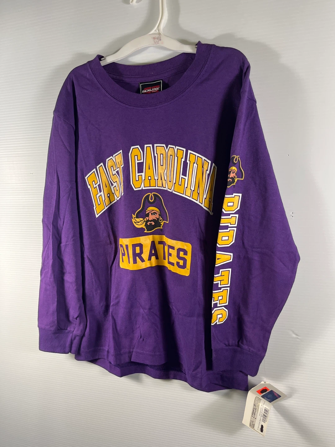 ECU Pirates Youth LS Shirt Size 8 Purple