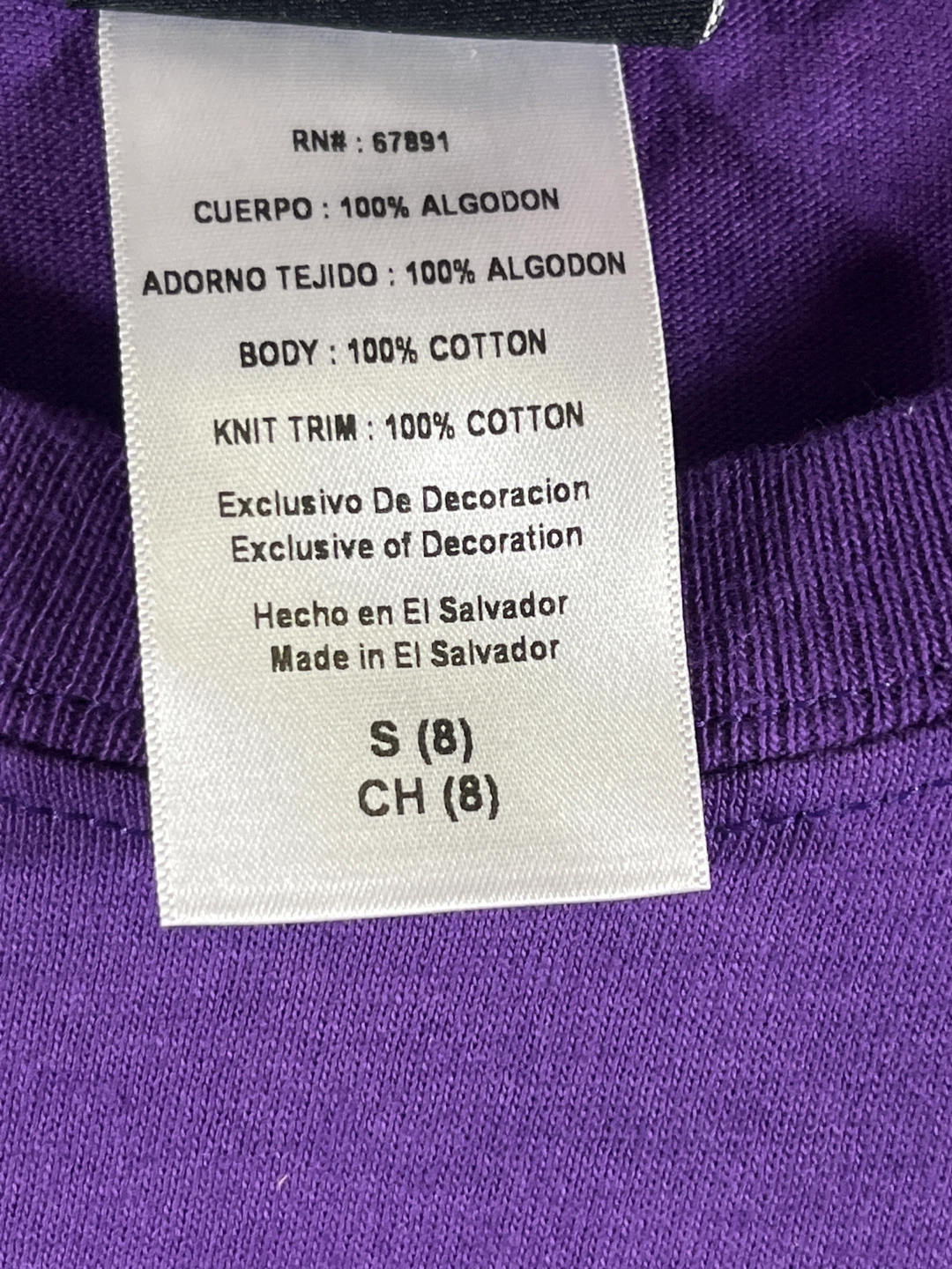 ECU Pirates Youth LS Shirt Size 8 Purple - photo 4