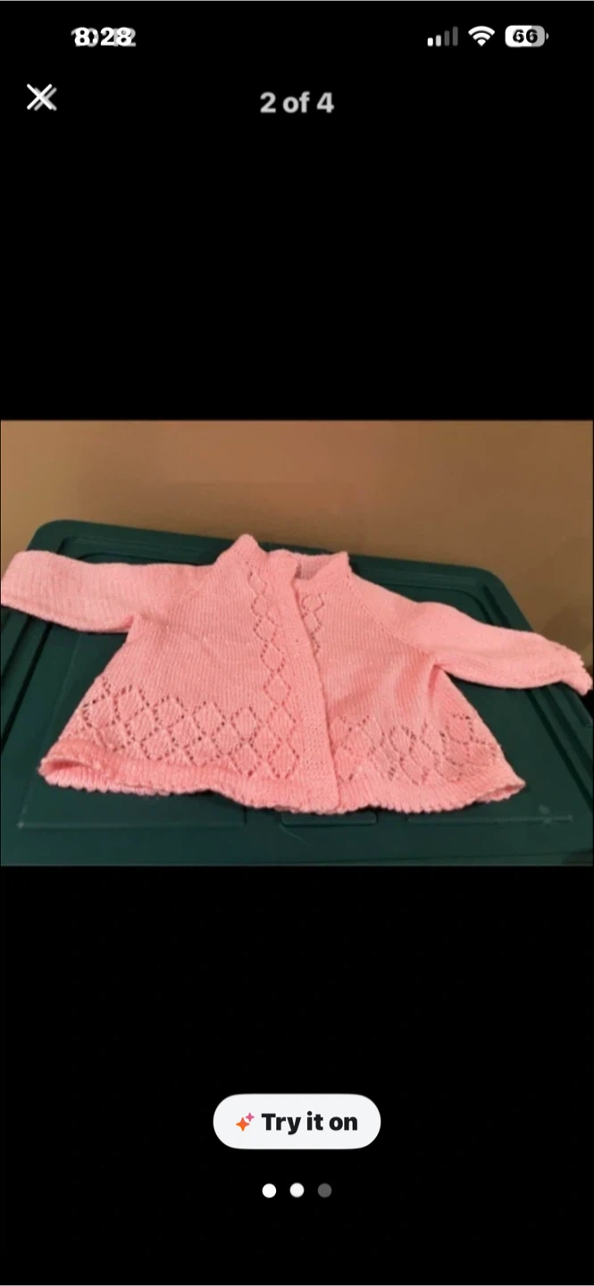 Baby Pink Knitted Cardigan