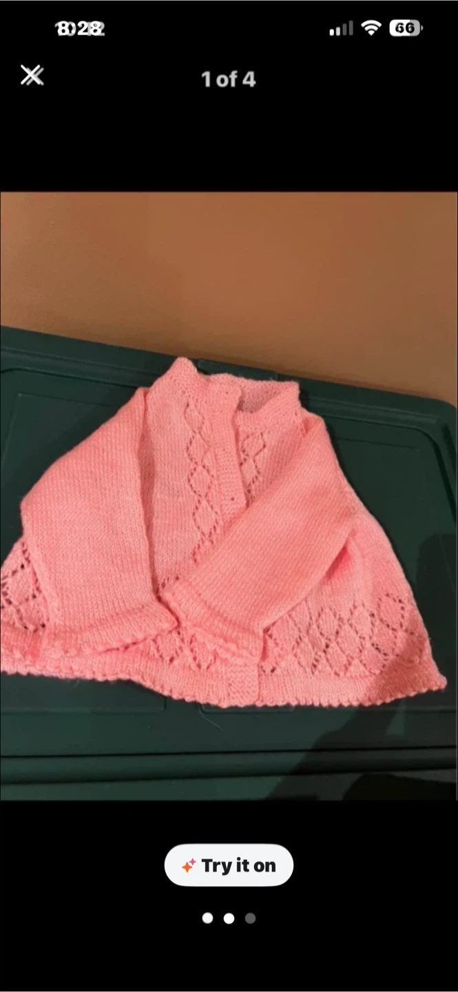 Baby Pink Knitted Cardigan - photo 3