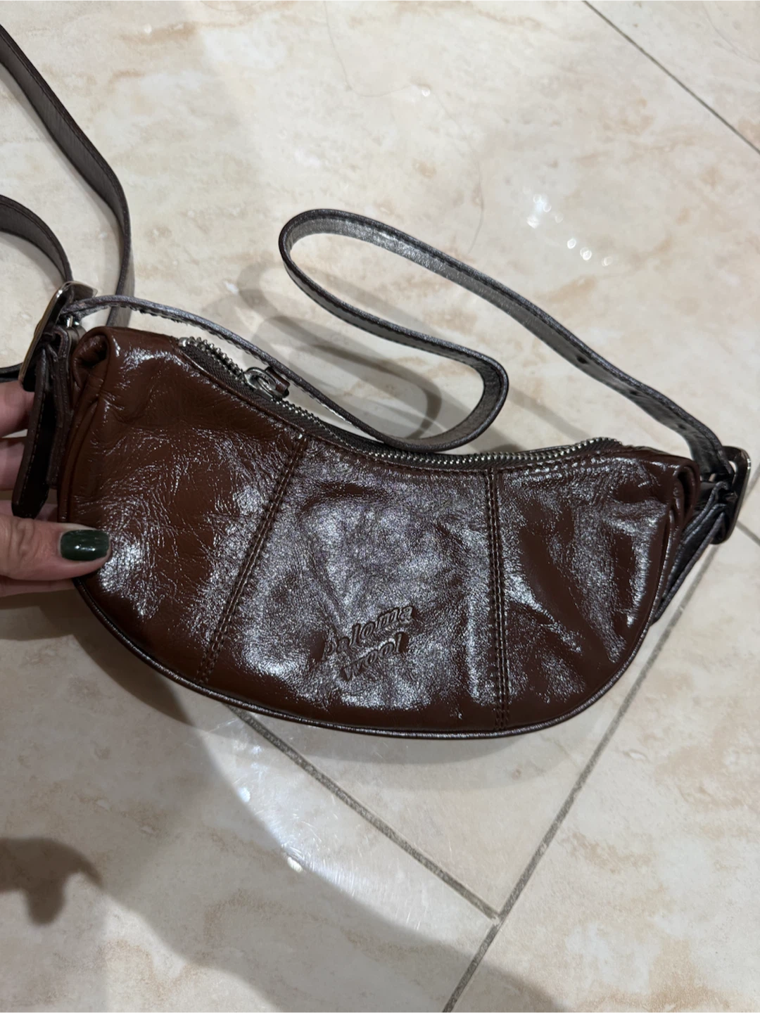Paloma Wool Brown Leather Shoulder Bag