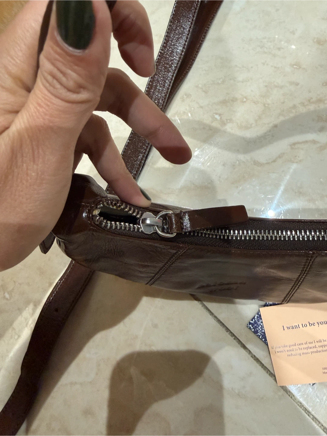 Paloma Wool Brown Leather Shoulder Bag - photo 4