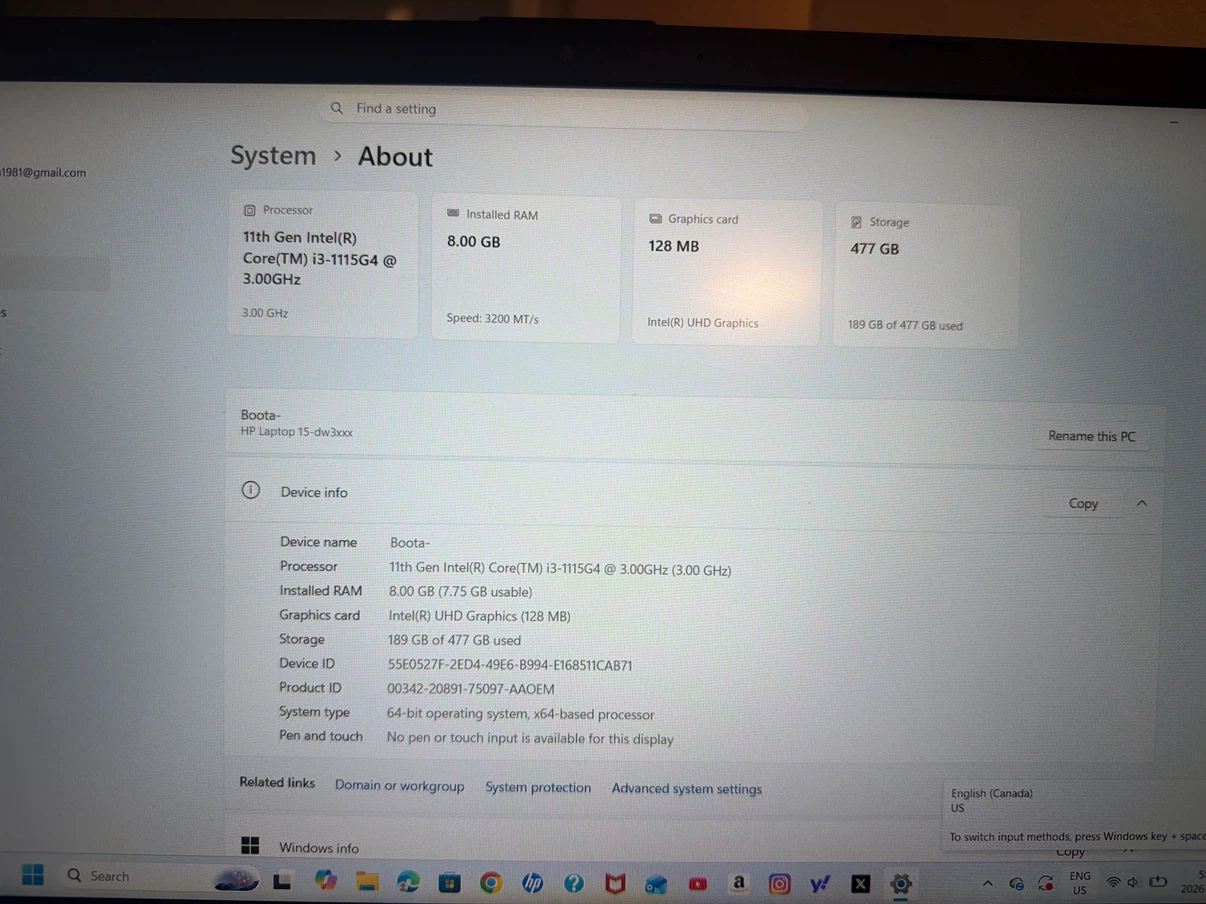 HP Laptop 15-dw3xxx 8GB RAM 477GB Storage - photo 5