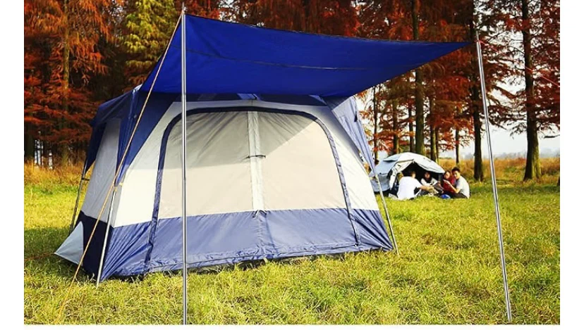 2 Threaded Stainless Steel Tent / Tarp Support Poles - photo 3