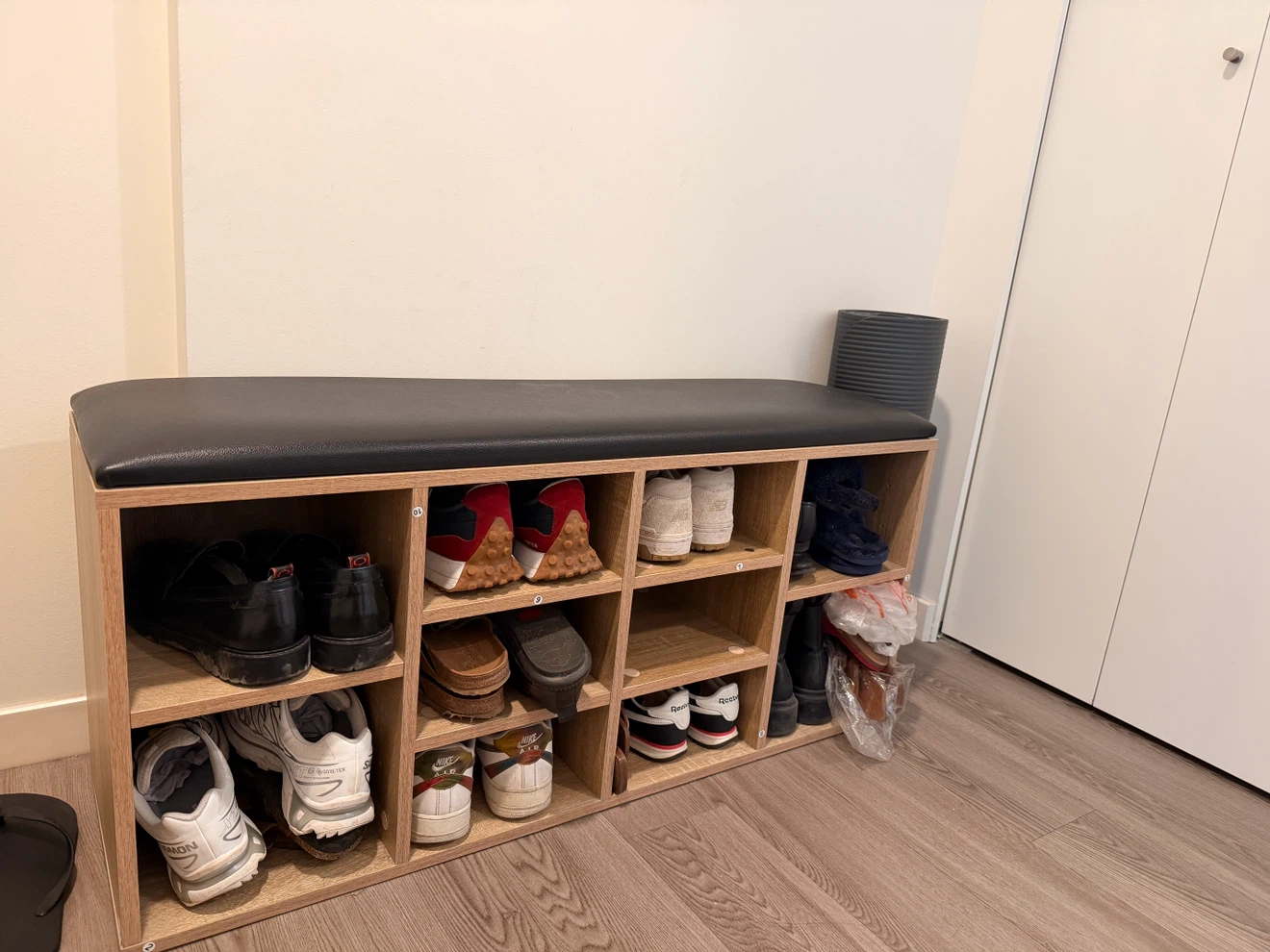 Moving Sale - Shoe storage bench with cushion