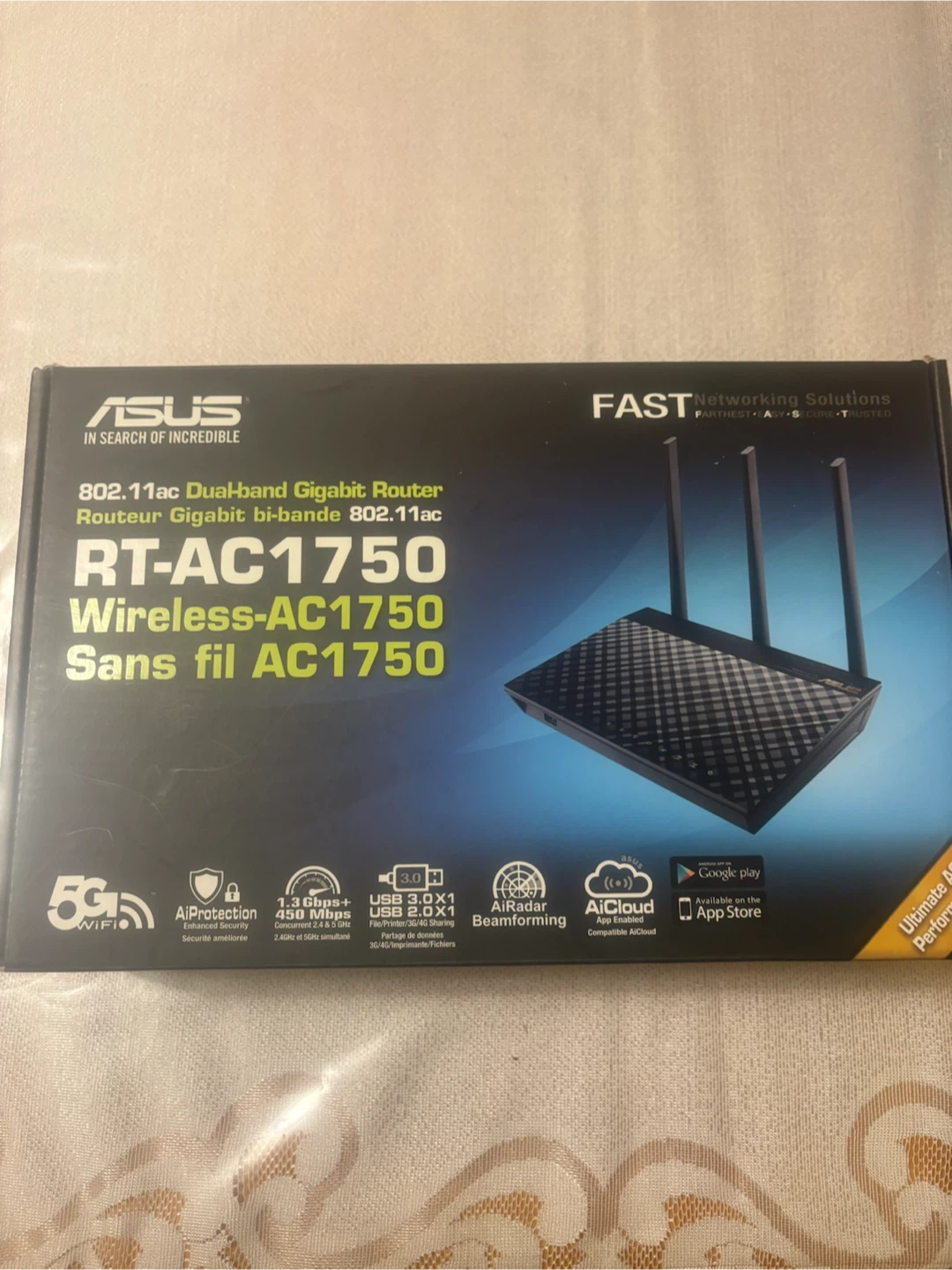 ASUS Dual-band gigabit router RT AC1750 Wireless-AC1750 (Free)