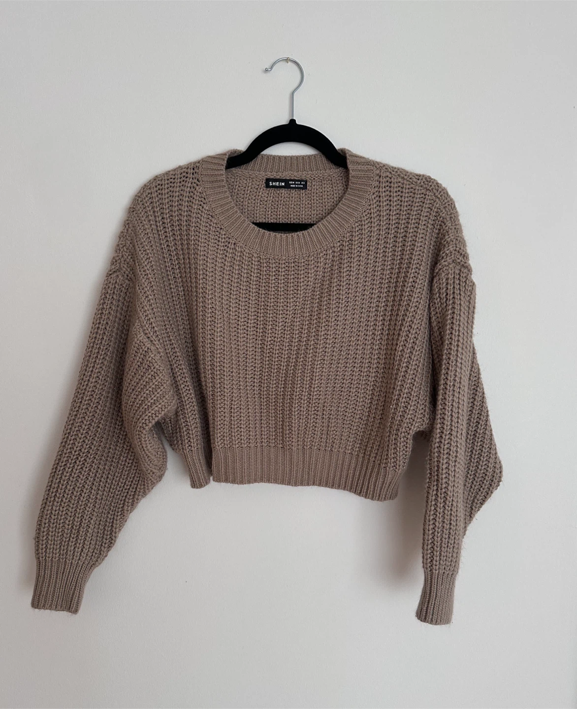 SHEIN Beige Chunky Knit Sweater
