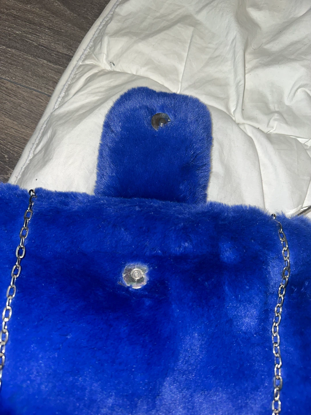 Electric Blue Fur Bag, Beret and Spandex Socks - photo 4