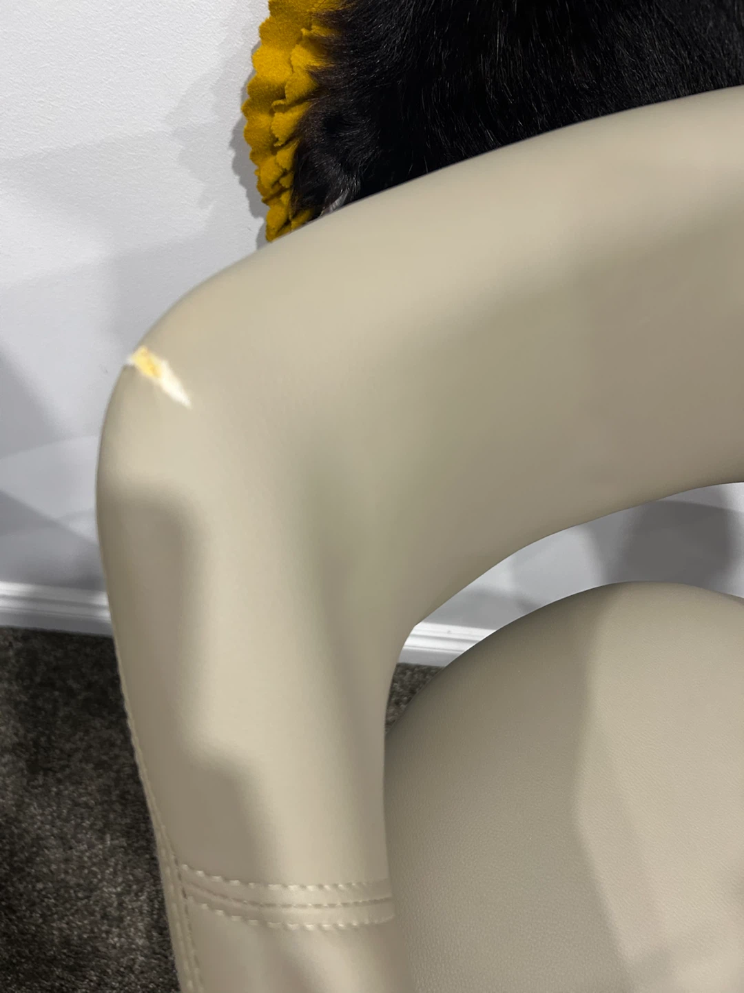 Set of 3 Beige Adjustable Bar Stools - photo 3