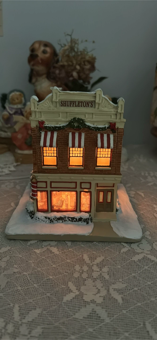 Hawthorne Village Norman Rockwell Shuffleton's Barber Shop