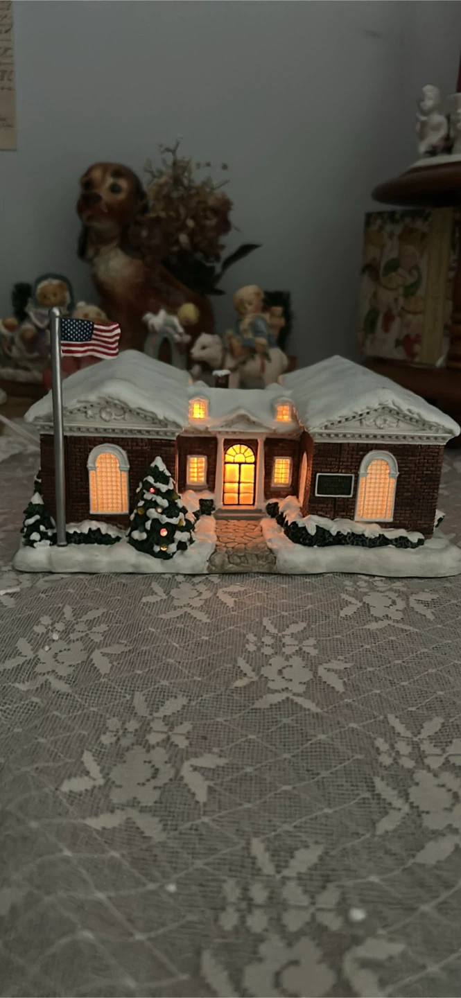 Lighted Christmas Village Building
