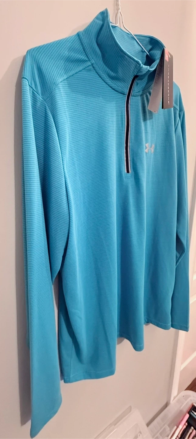 NEW Under Armour RUN Threadborne 1/4 Zip (Large) Electric Blue - photo 2