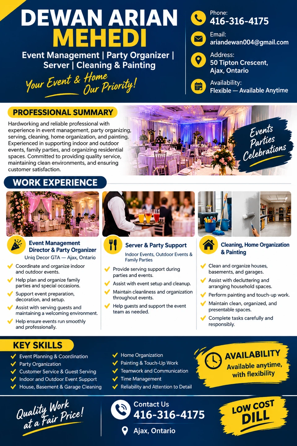 Server and Party Organiser