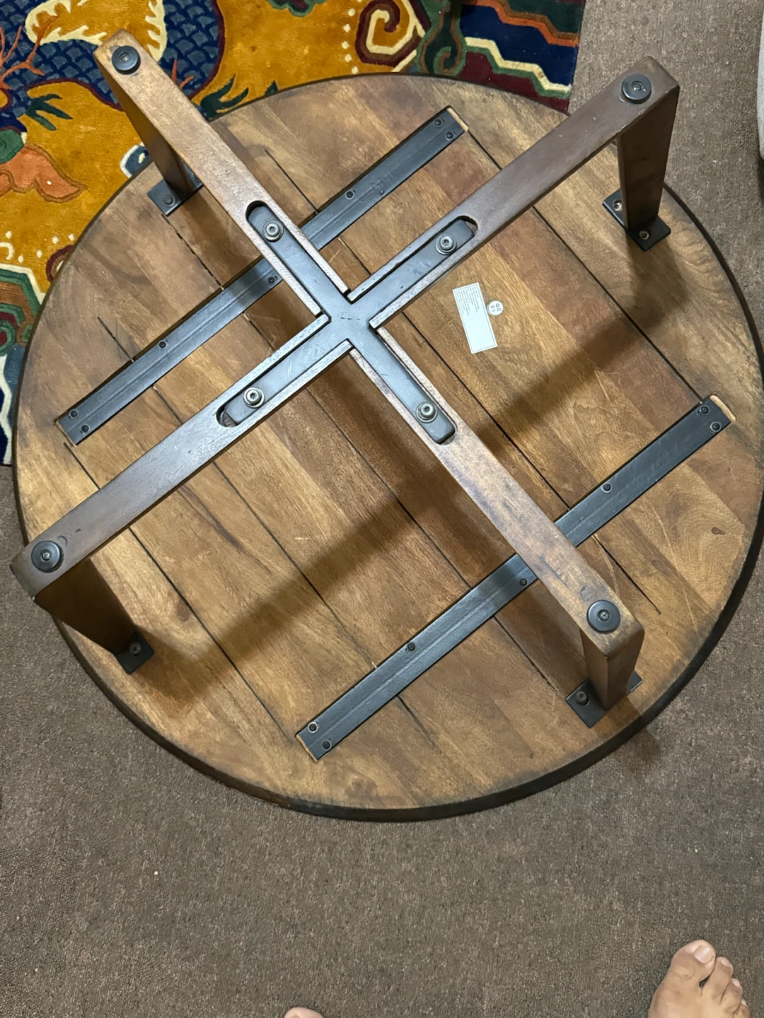 West Elm Round Wood Coffee Table - photo 2