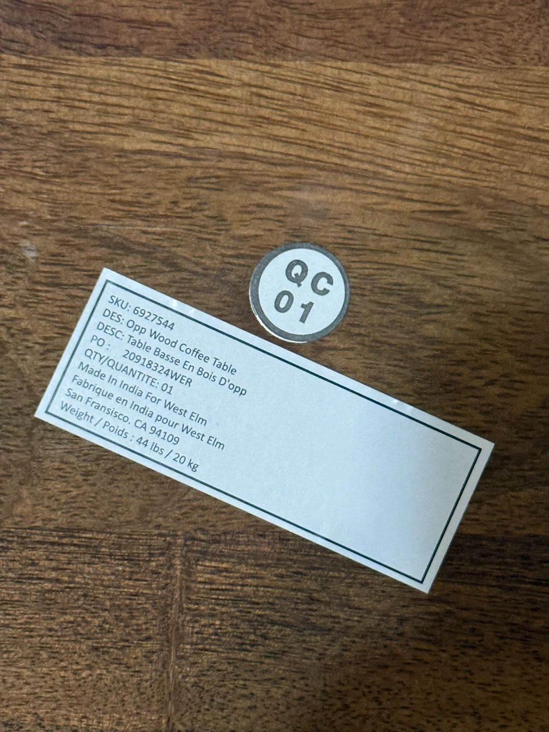 West Elm Round Wood Coffee Table - photo 3