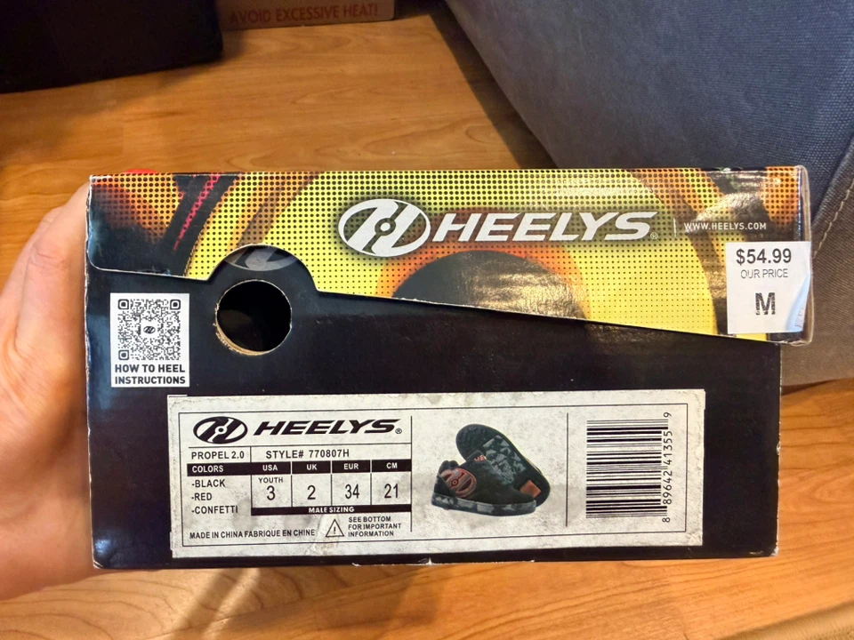 Heelys Propel 2.0 Youth Size 3 Black and Red - photo 5