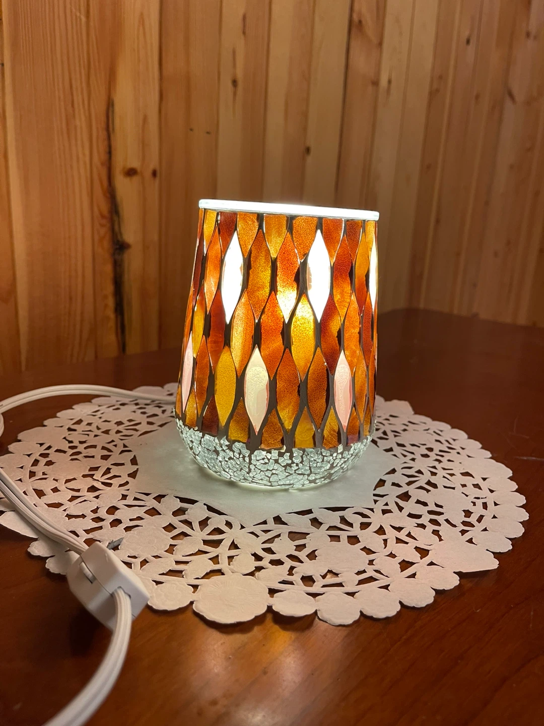 A cute mosaic glass table lamp - photo 2
