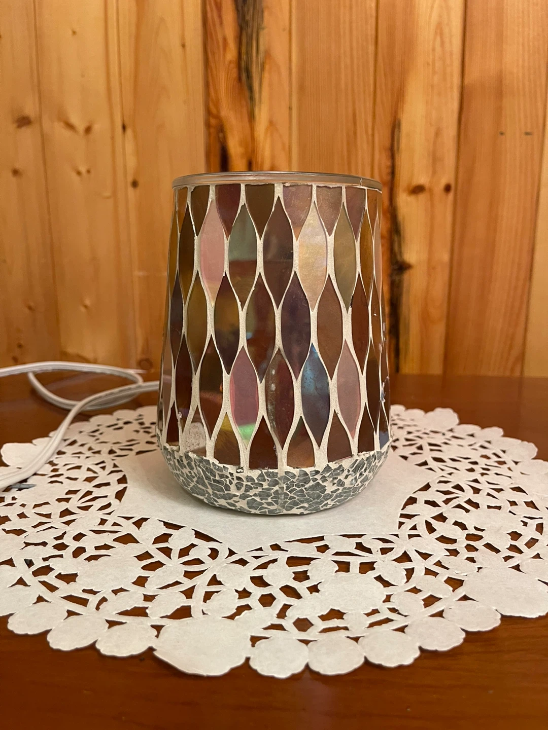 A cute mosaic glass table lamp - photo 5
