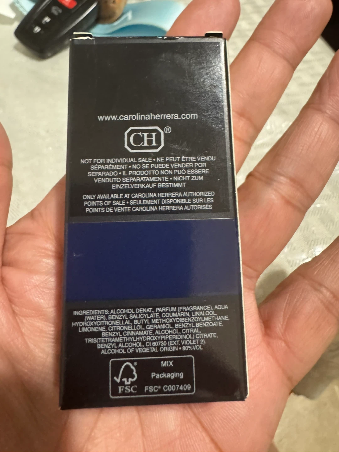 Carolina Herrera Bad Boy Cobalt Elixir 8ml - photo 2
