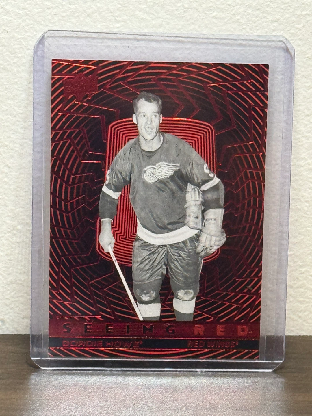 Gordie Howe Seeing Red Hockey Card