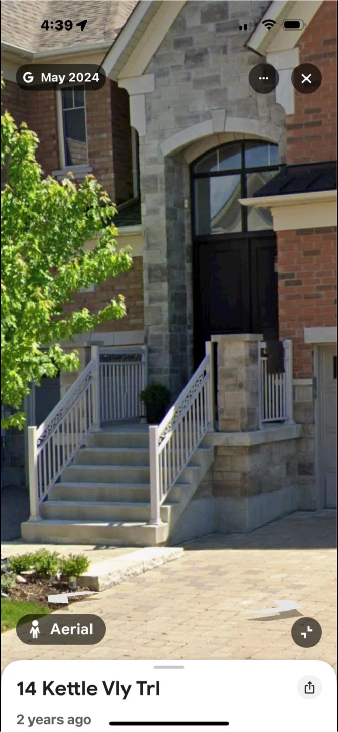 LIGHT OFF-WHITE Metal Outdoor Stair Railing - photo 3