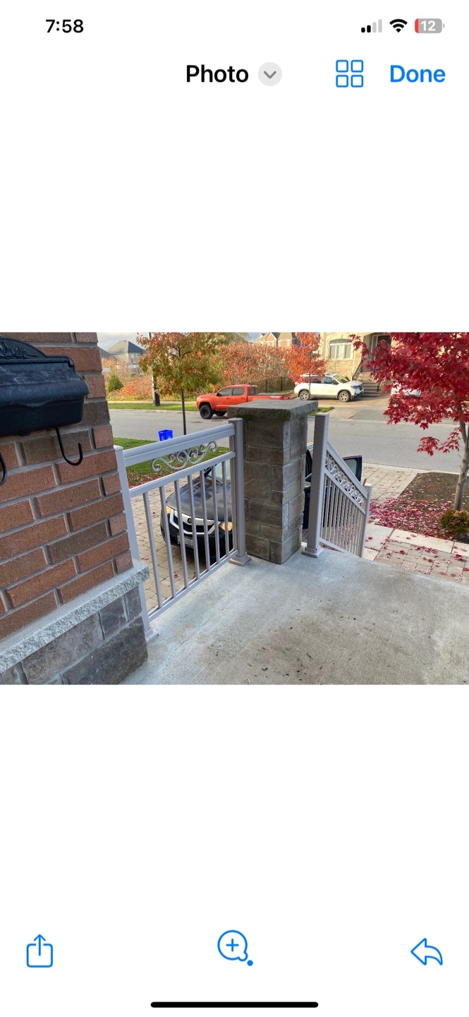LIGHT OFF-WHITE Metal Outdoor Stair Railing - photo 5