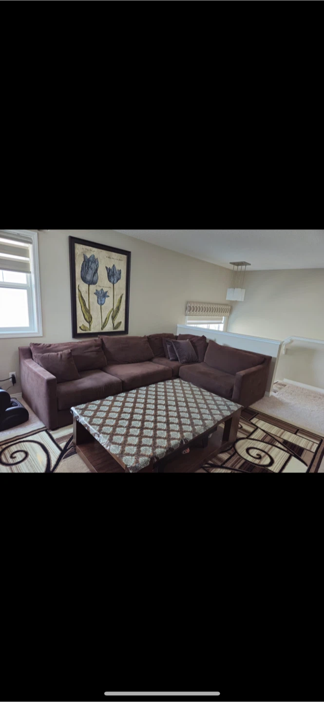 Large Brown Sectional Sofa