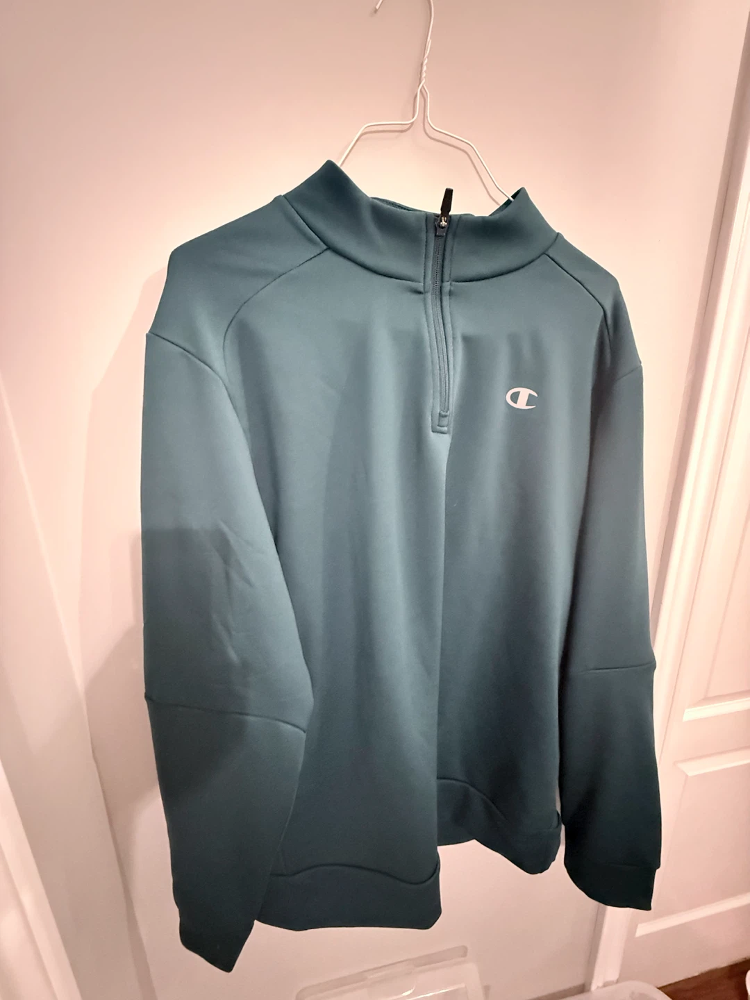 NEW Champion Men's Quarter-Zip Pullover (Teal Green/Size XL)
