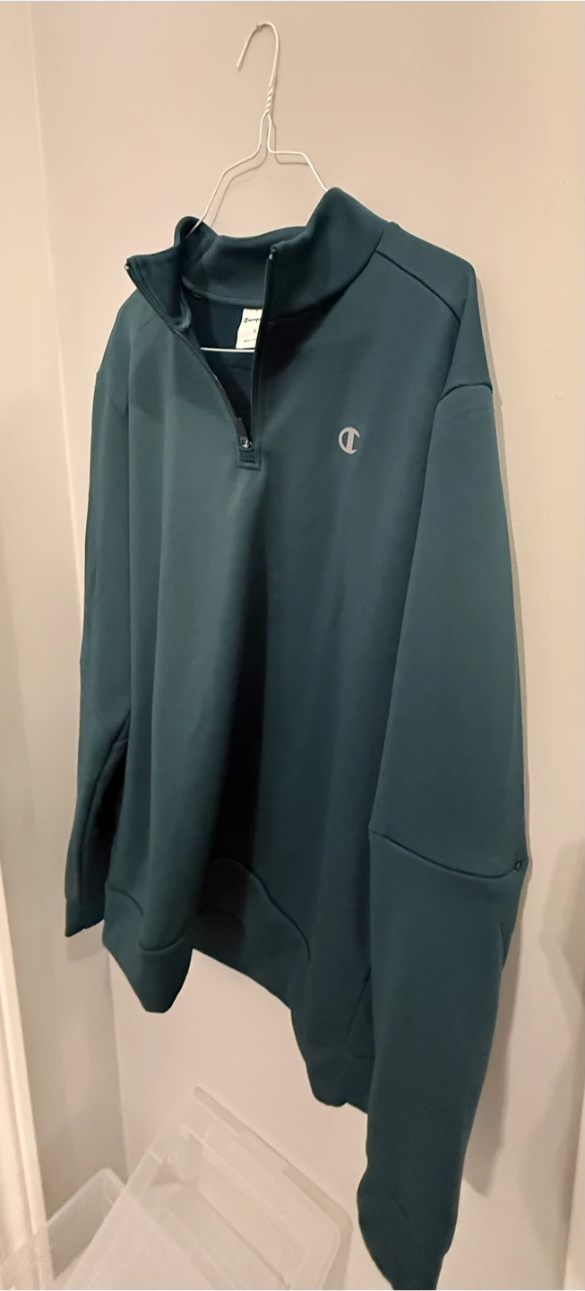 NEW Champion Men's Quarter-Zip Pullover (Teal Green/Size XL) - photo 3