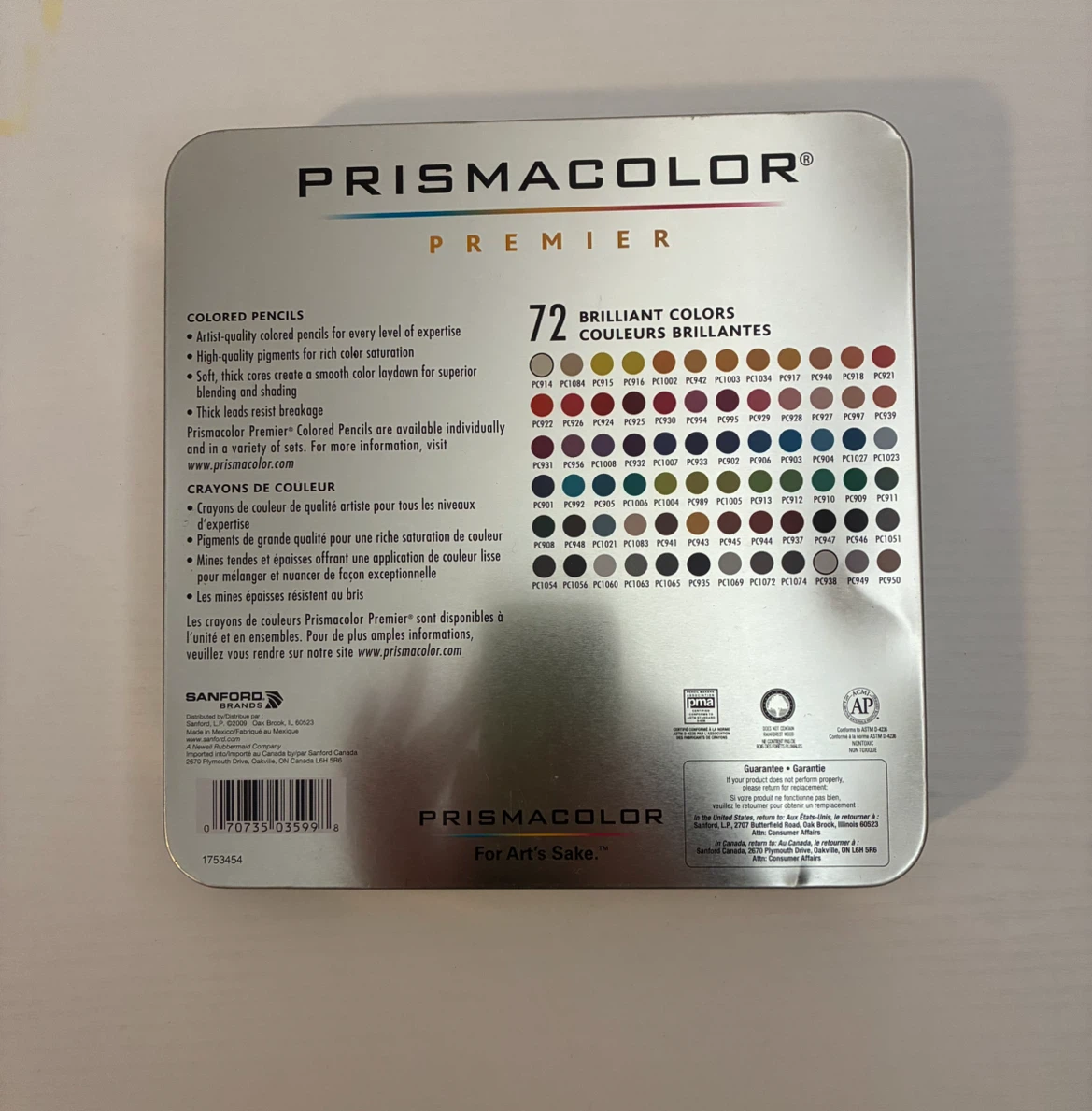 Prismacolor Premier Colored Pencils 72-Count Tin - photo 2