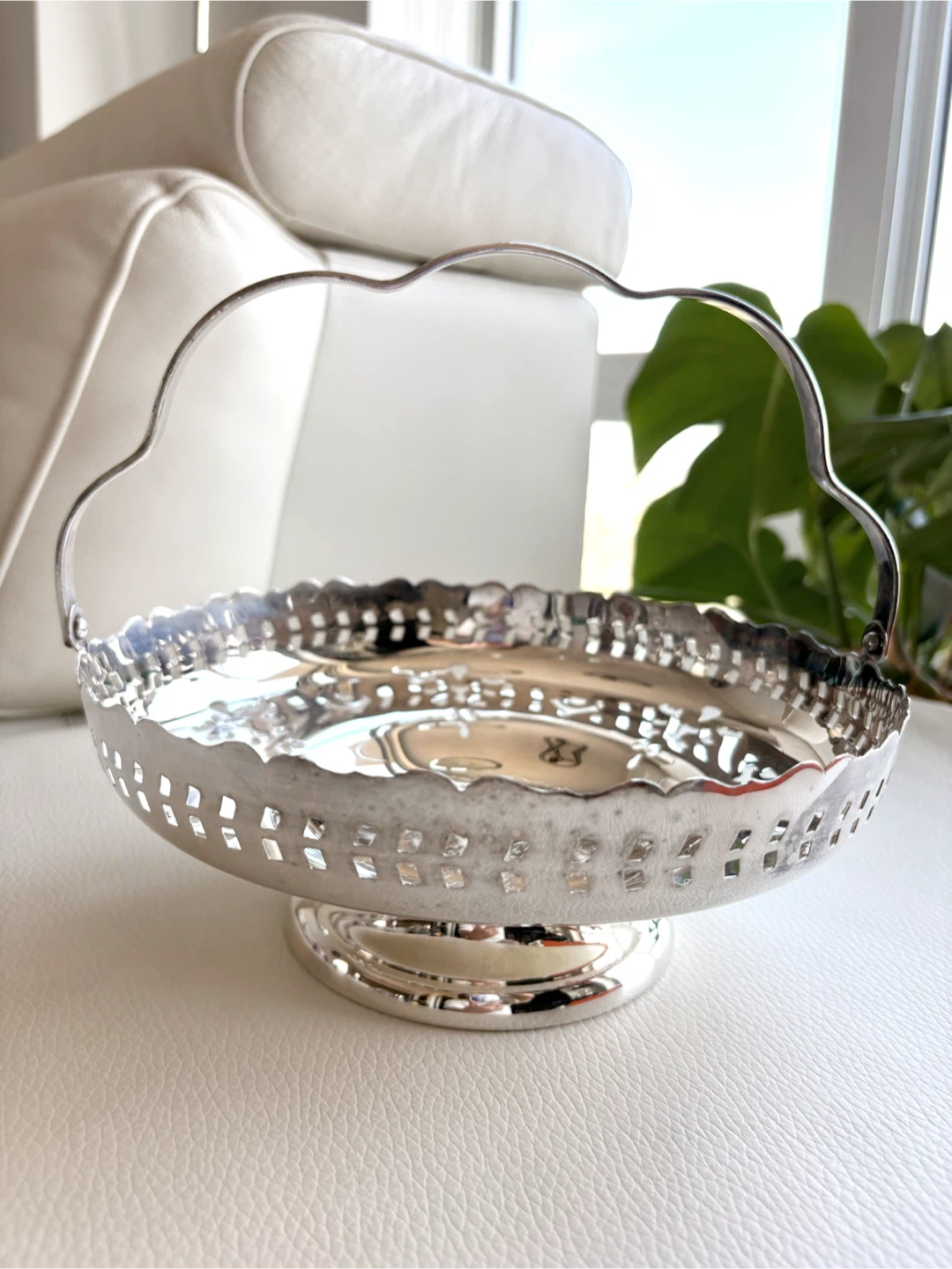 Silver-plated decorative basket - photo 3
