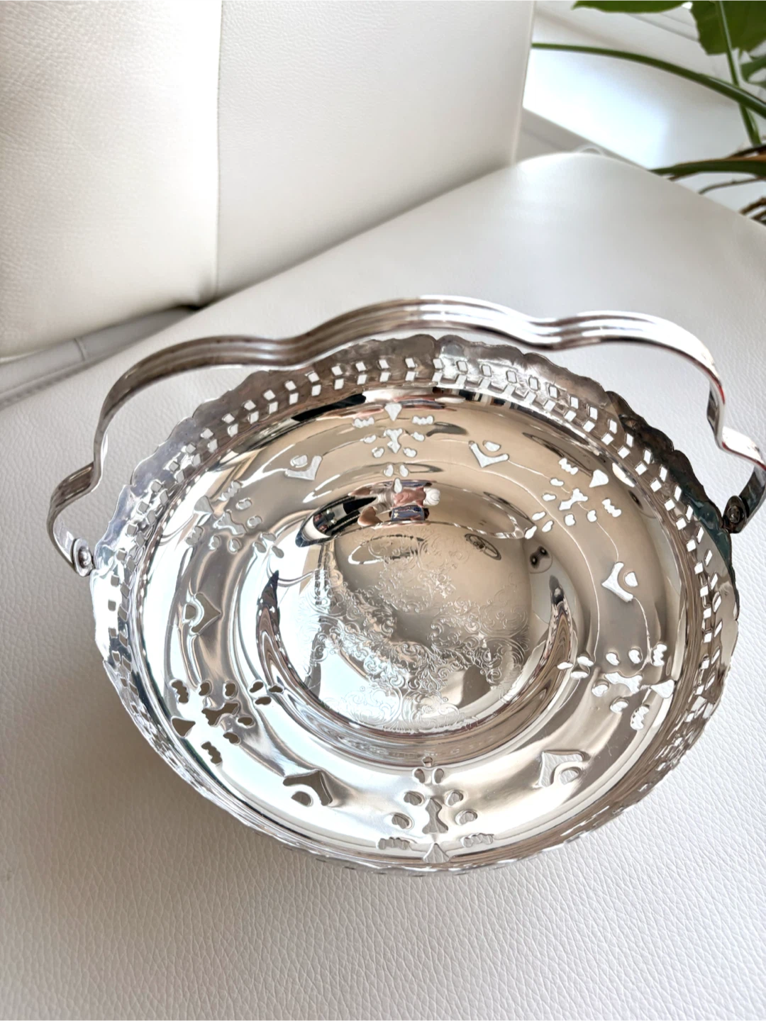 Silver-plated decorative basket - photo 4