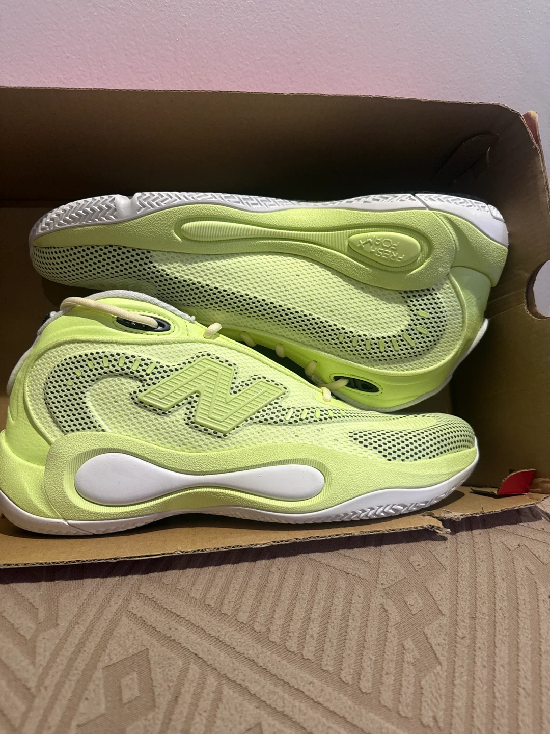 New Balance Fresh Foam BB Basketball Shoes, Neon Green - photo 5