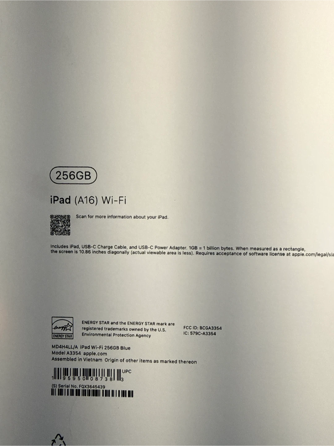 Apple iPad A16 256GB Wi-Fi Blue - photo 2