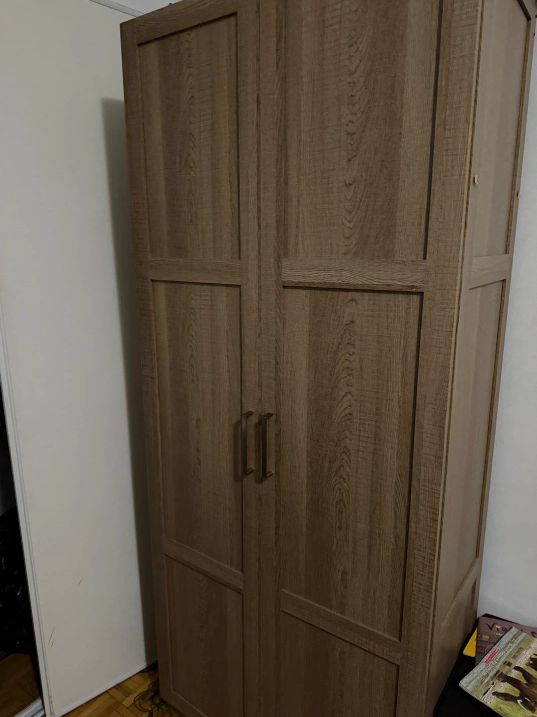 Wood Grain Two-Door Armoire