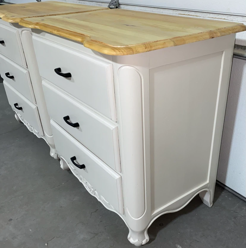 King Nightstands Cashmere & Natural Wood Tops - photo 2