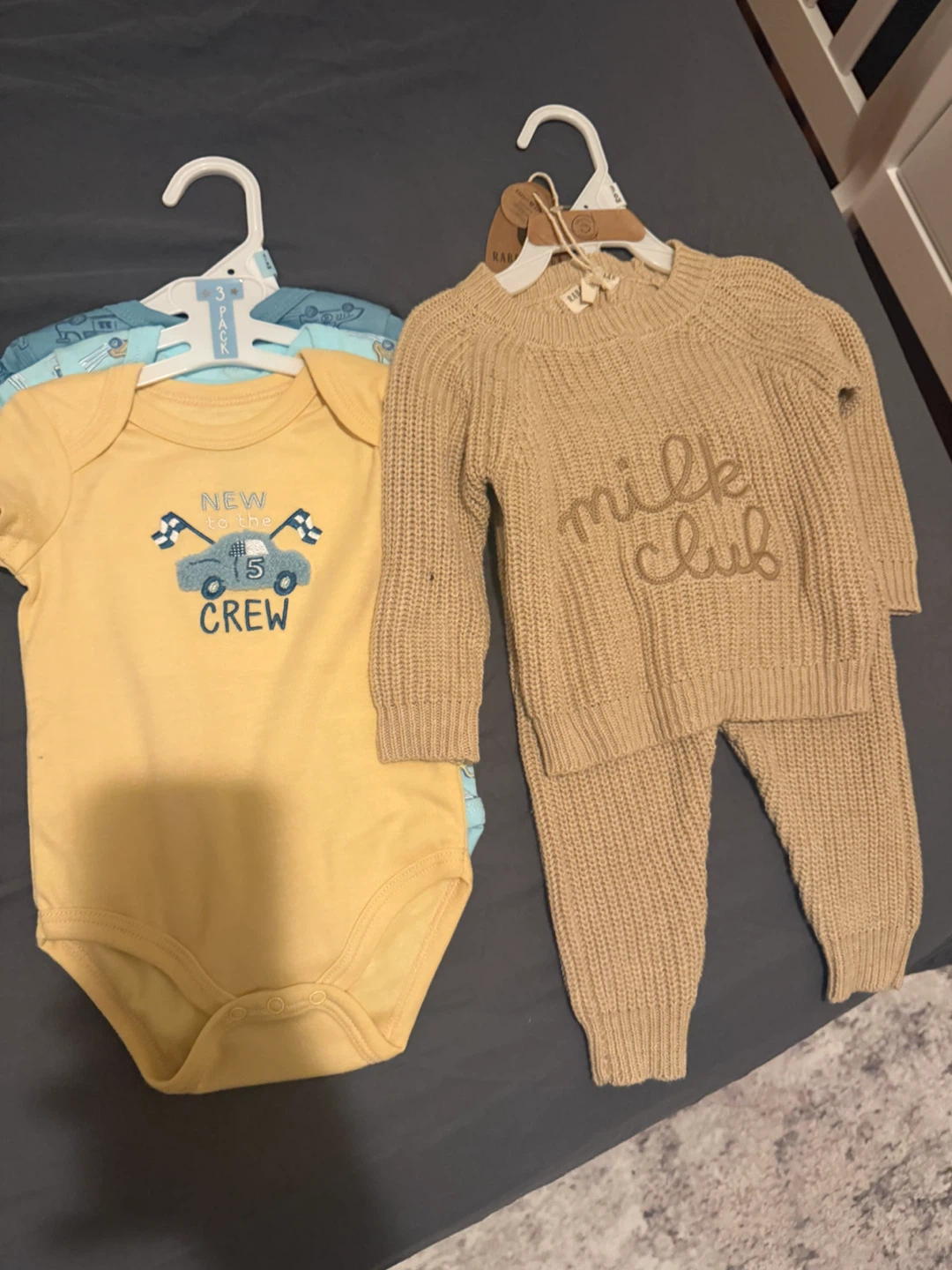 Baby Bodysuits and Knit Set