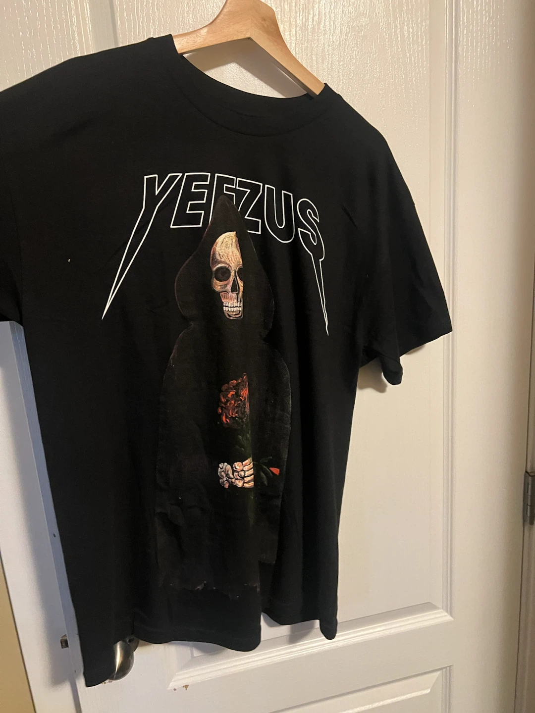 Yeezus Skull Rose Graphic T-Shirt - photo 2