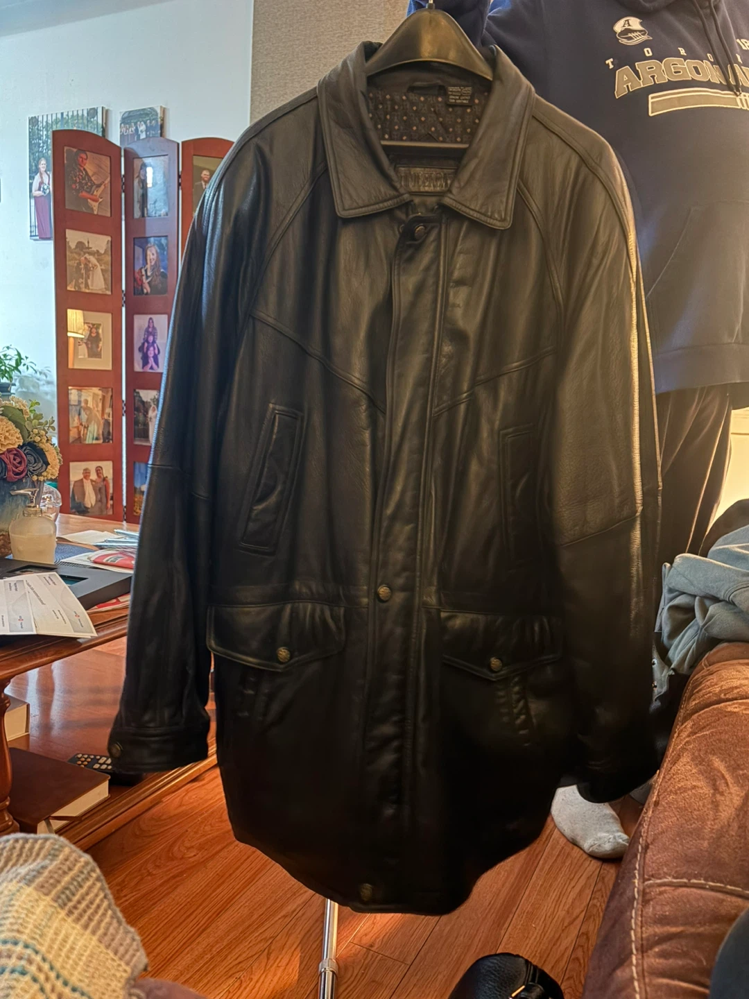 Man’s Black Leather Jacket