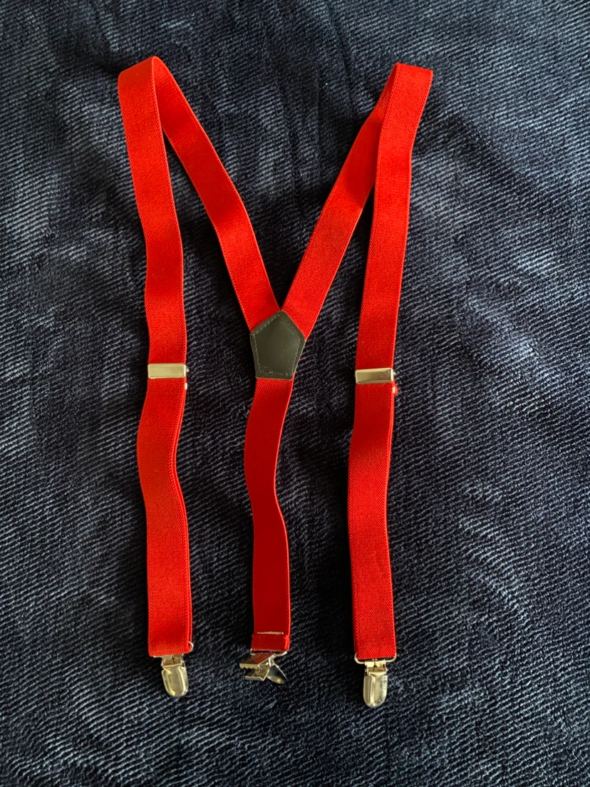 Adjustable Red Suspenders ***