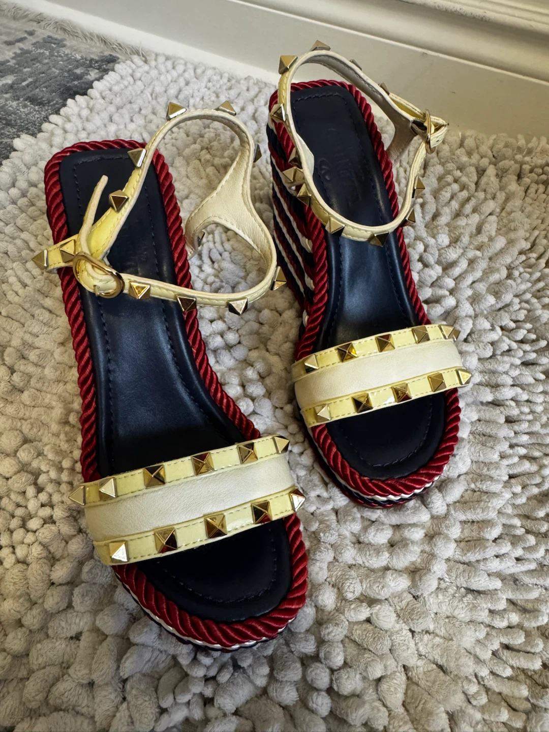 Valentino Garavani Rockstud Wedge Sandals