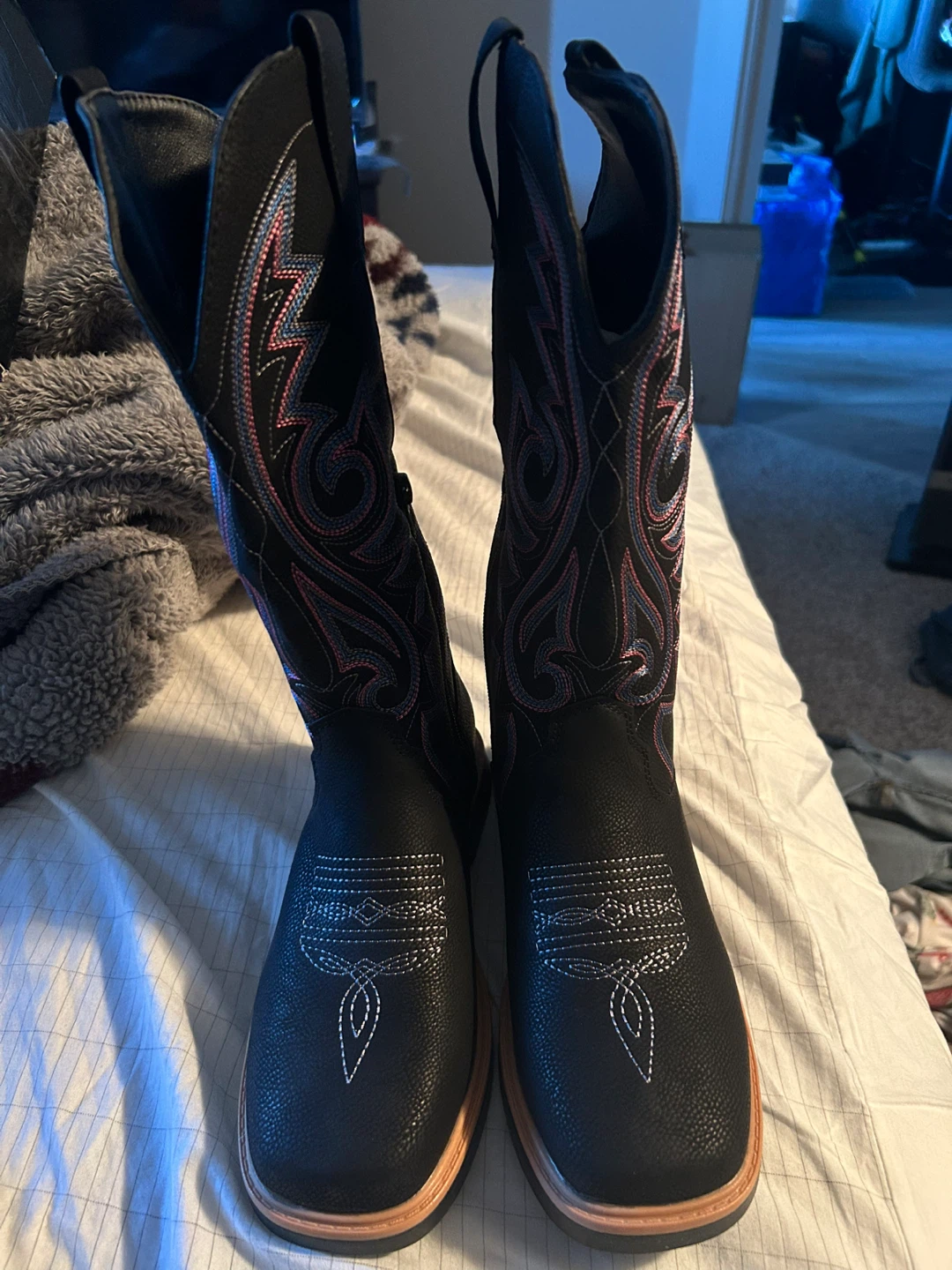 Size 5 Girls Black Western Cowboy Boots - photo 2
