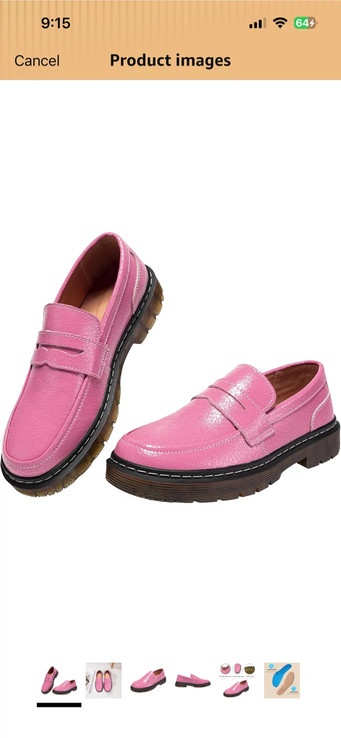6.5 Women’s Pink Patent Leather Loafers