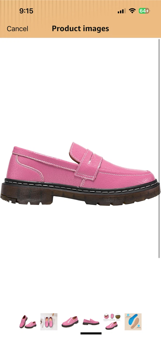 6.5 Women’s Pink Patent Leather Loafers - photo 2