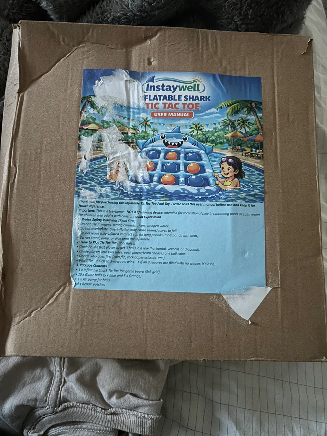 Instaywell Inflatable Shark Tic Tac Toe Pool Game - photo 3