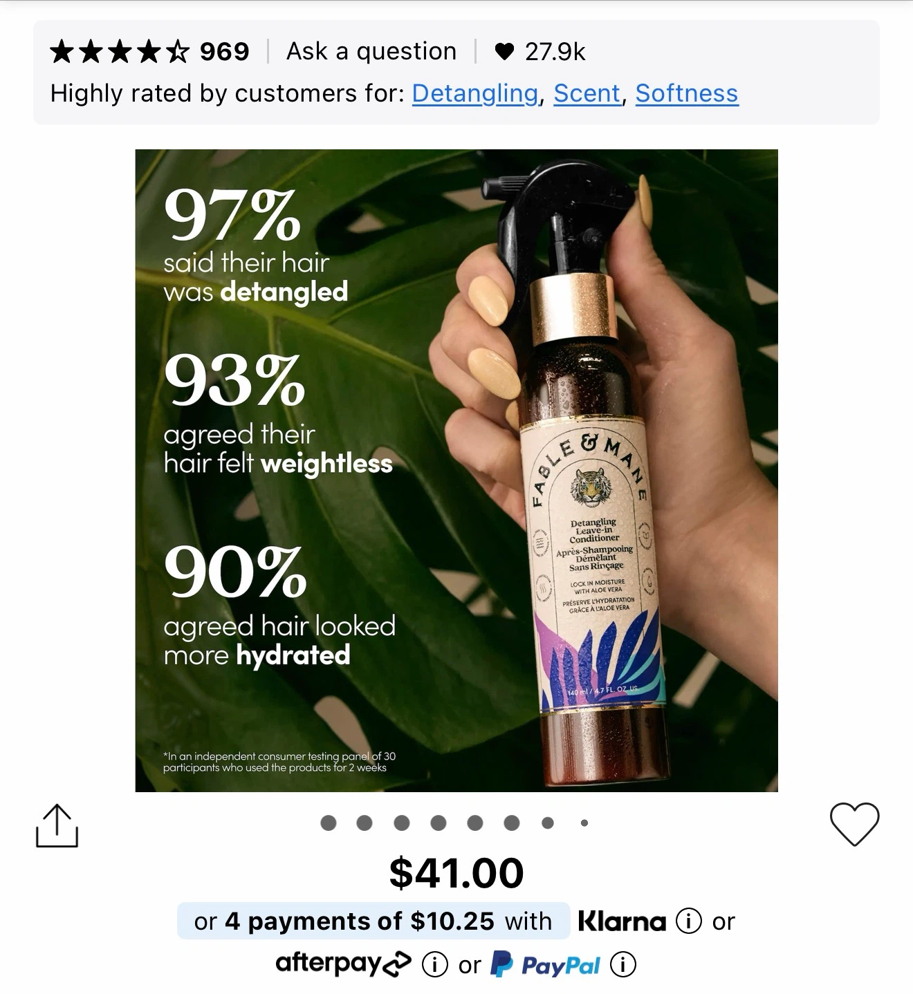 Fable & Mane MahaMane Detangling Leave-In Conditioner - photo 2